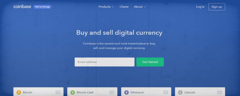 Coinbase Home Screen